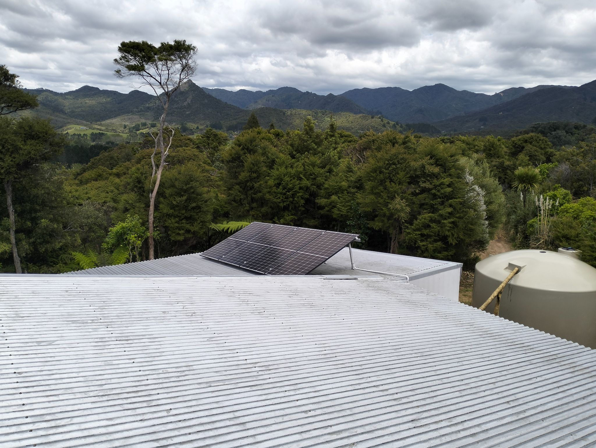Solar panel install on rural NZ home